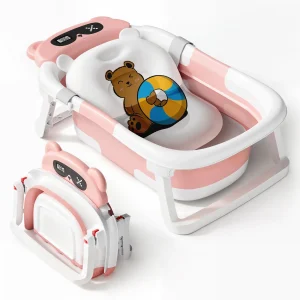 Baby Bath Tub With Soft Cushion And Thermometer
