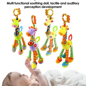 1pcs Random Soft Giraffe Handbells Rattles